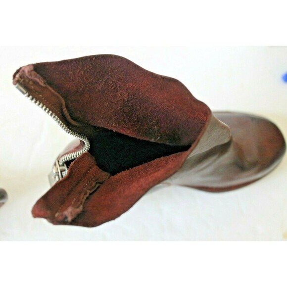 GUIDI Ankle Boots Goat Full Grain Cuban Heel Made In Italy EU 36 US 5.5 - Picture 8 of 9